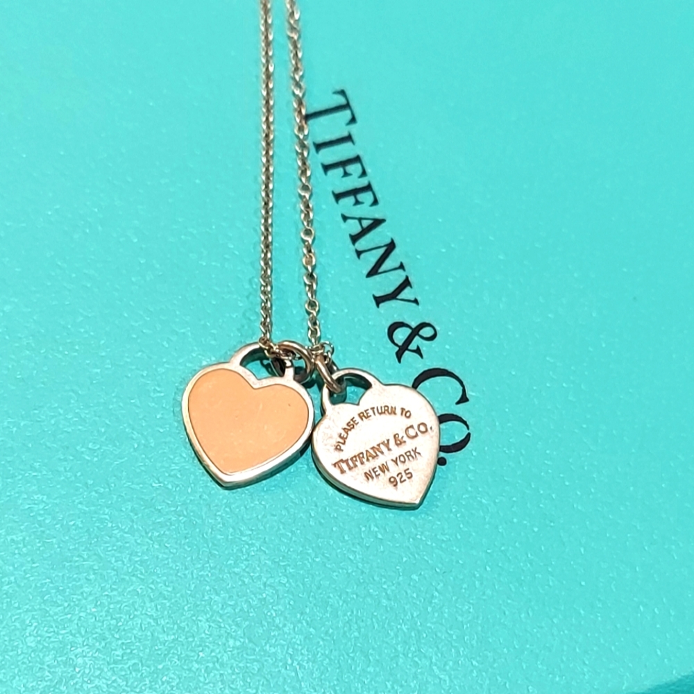 Tiffany & Co Double Heart Tag Pendant